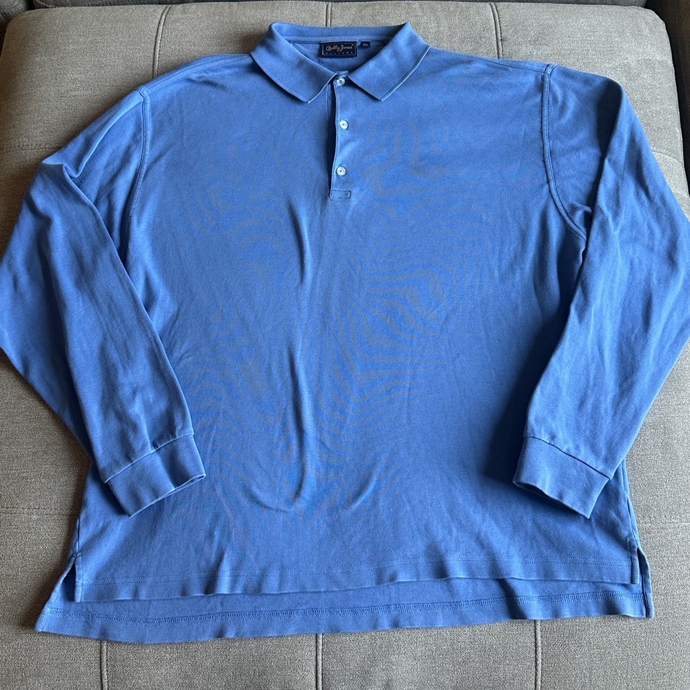 Men's Blue Bobby Jones Long Sleeve Polo
